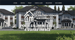 Desktop Screenshot of constructionsmaisonneuve.com